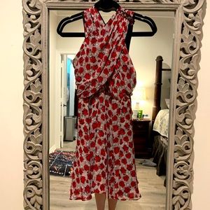The Kooples Dots and Roses mini cocktail dress